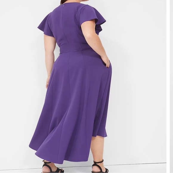 Lane Bryant Lena v-neck high low midi dress size 18 - Picture 12 of 13